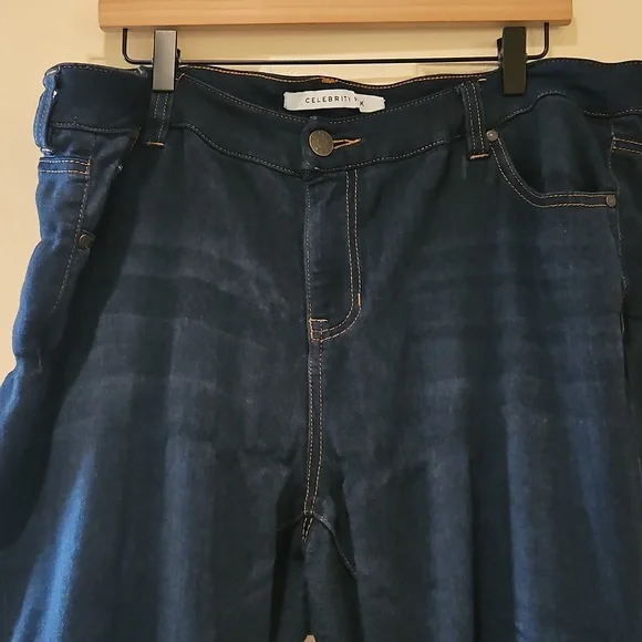 Celebrity Pink super stretchy petite Mid rise skinny blue jeans Size 20p - Picture 3 of 11